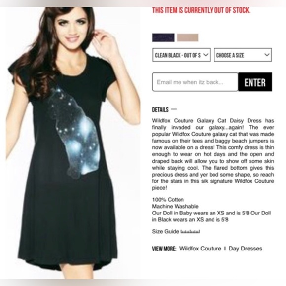 Wildfox Galaxy Cat 🌌🐱 Dress Small - Picture 3 of 3
